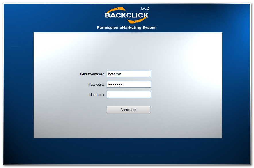 Login_Ansicht_Email_Marketing_Software_BACKCLICK