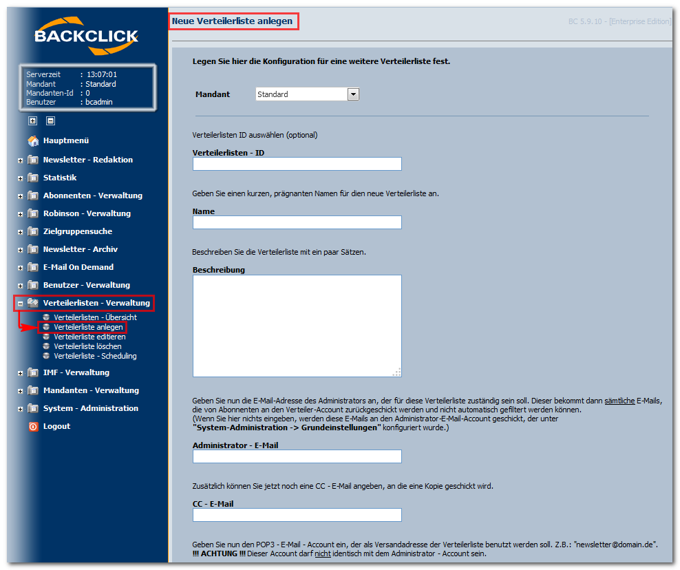 Verteilerliste_anlegen_Email_Marketing_Software_BACKCLICK