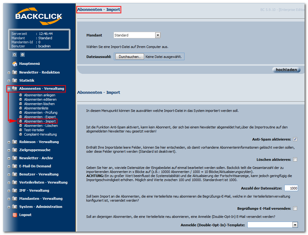 Abonnenten_Import_Email_Marketing_Software_BACKCLICK