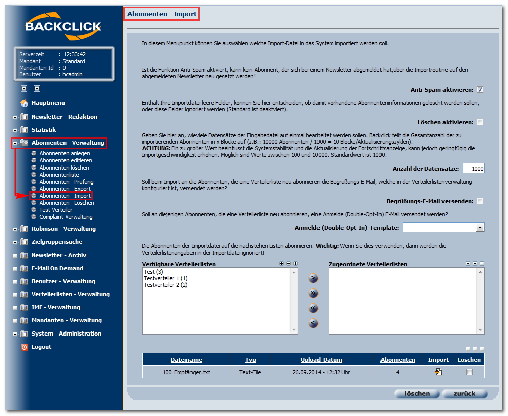 Abonnenten_Import Email_Marketing_Software_BACKCLICK